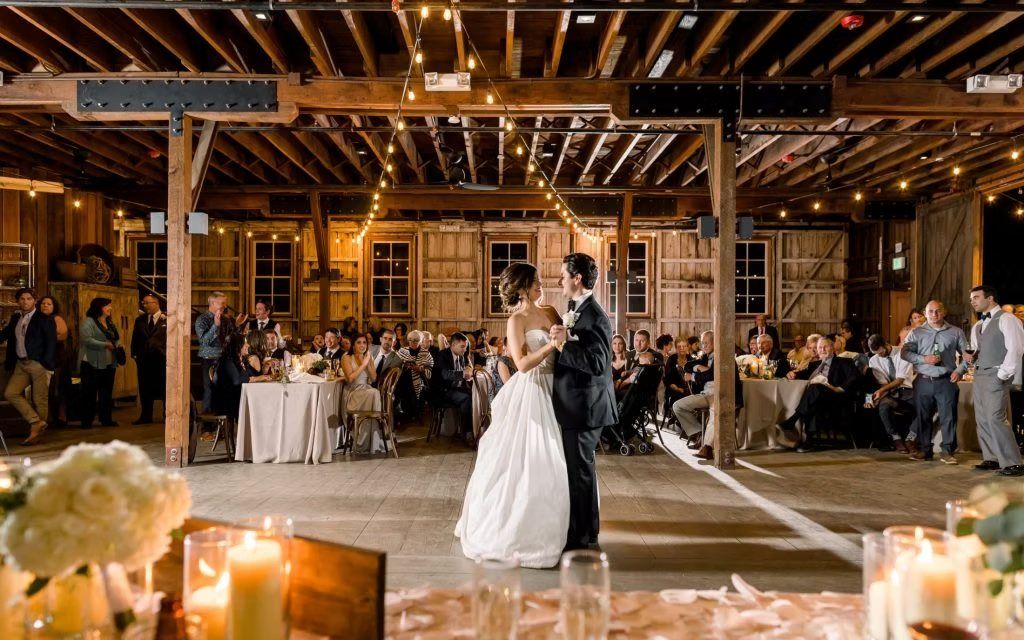 A wedding in the restored event barns at Cooper Molera