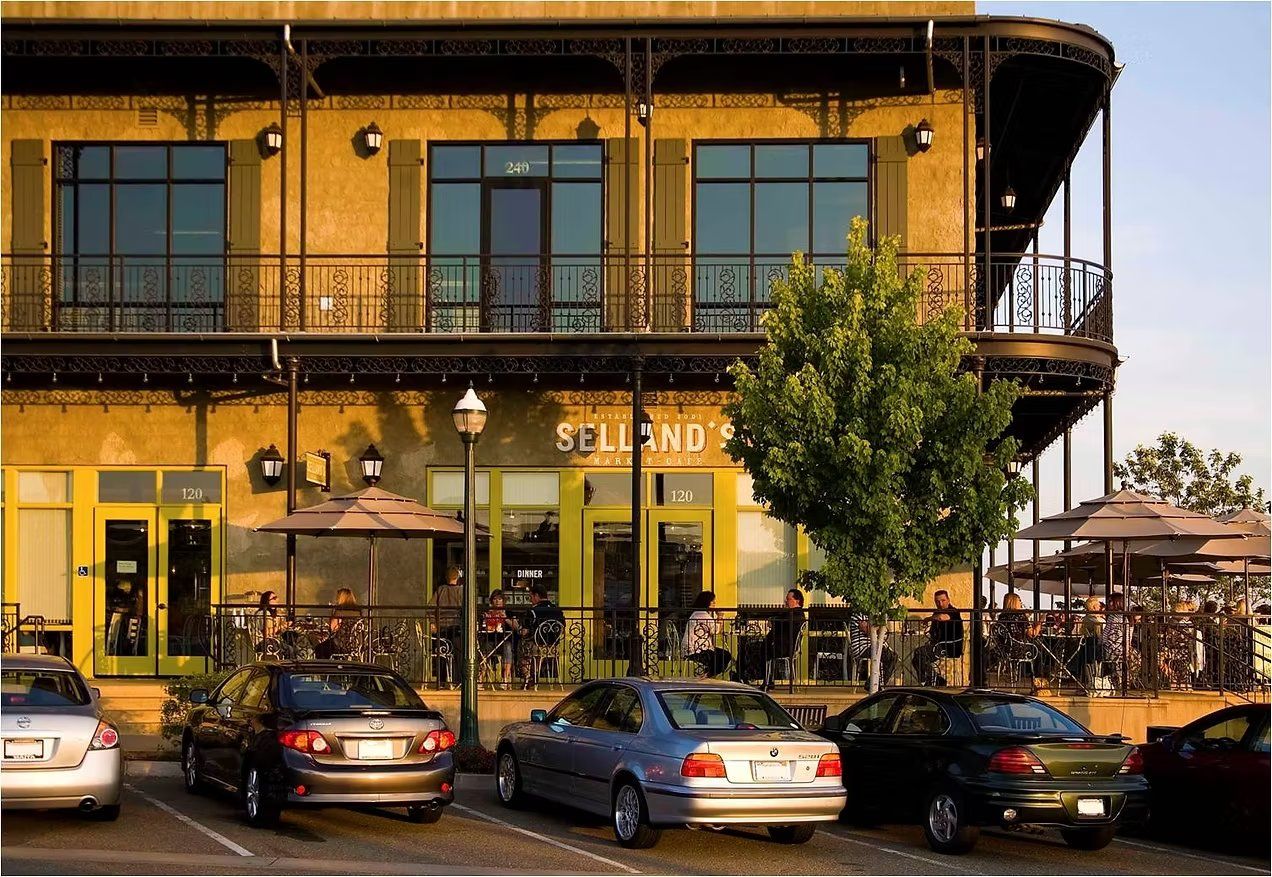 Selland's Market-Cafe at El Dorado Hills Town Center at golden hour